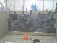 Chinese Green Slate Commencement of Tiling
